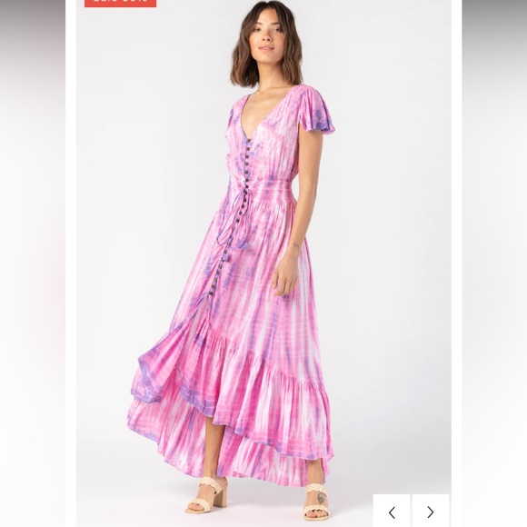 NWT Tieare Hawaii New Moon Tie Dye Maxi Dress - Picture 2 of 15